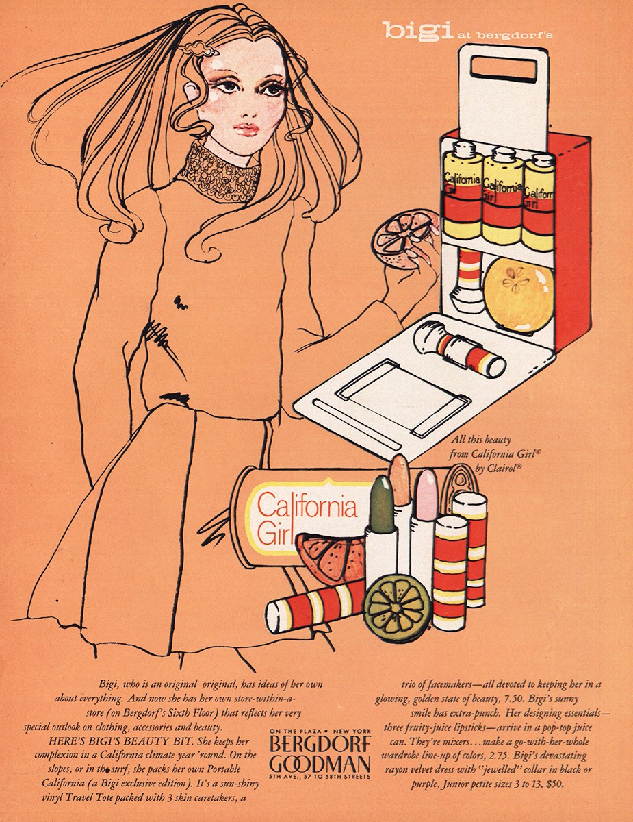 1968 Clairol Californa Girl: Bigi Vintage Print Ad