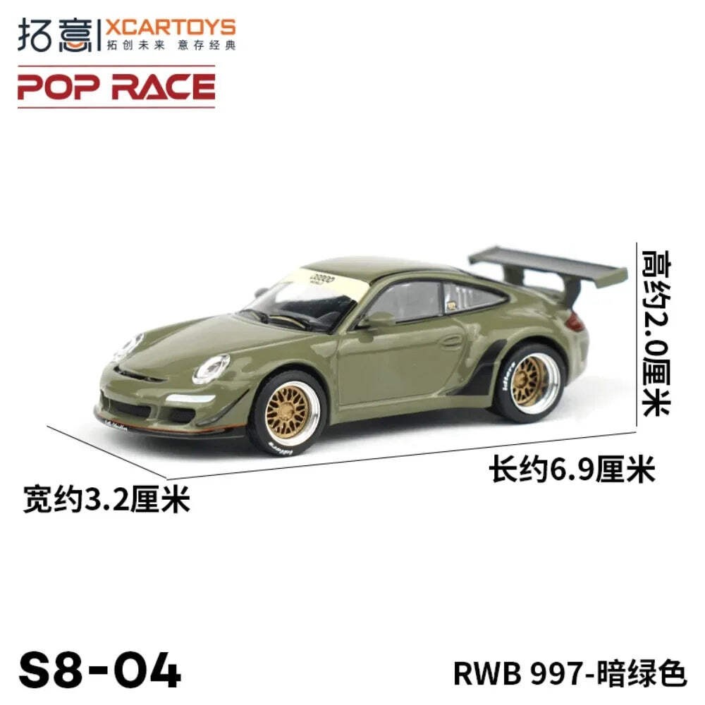 POP RACE 1:64 Porsche SINGER 964 License Plate RWB 997 992 True Scale Miniatures Alloy D