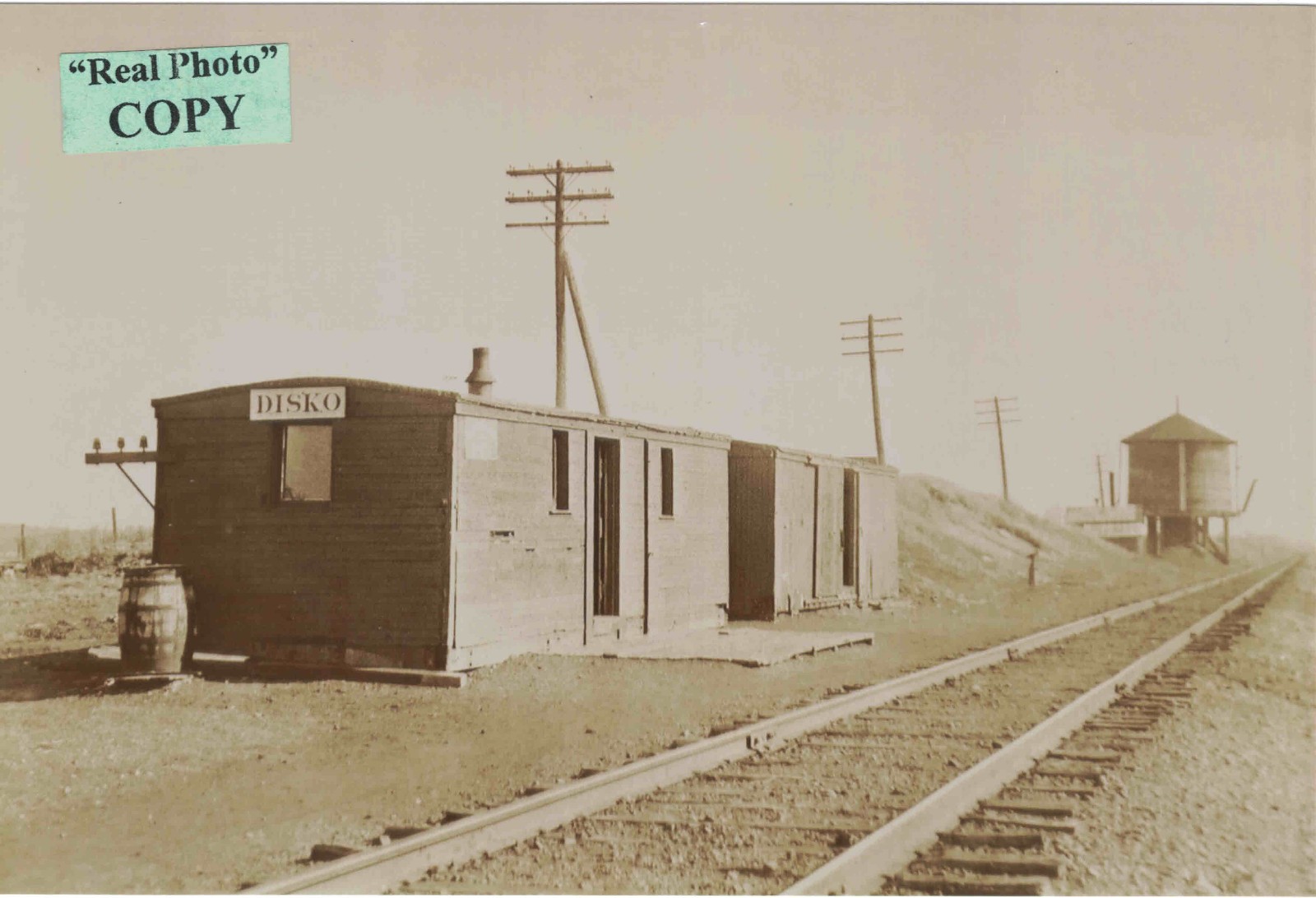 Erie Railroad Depot (train station) at Disko, Wabash Co., IN Indiana