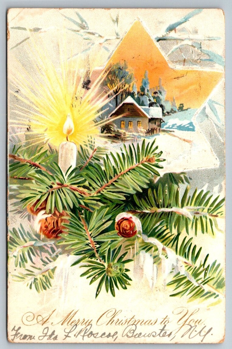 1907 Christmas Xmas Greetings Postcard 1907 Christmas Xmas Greetings Postcard