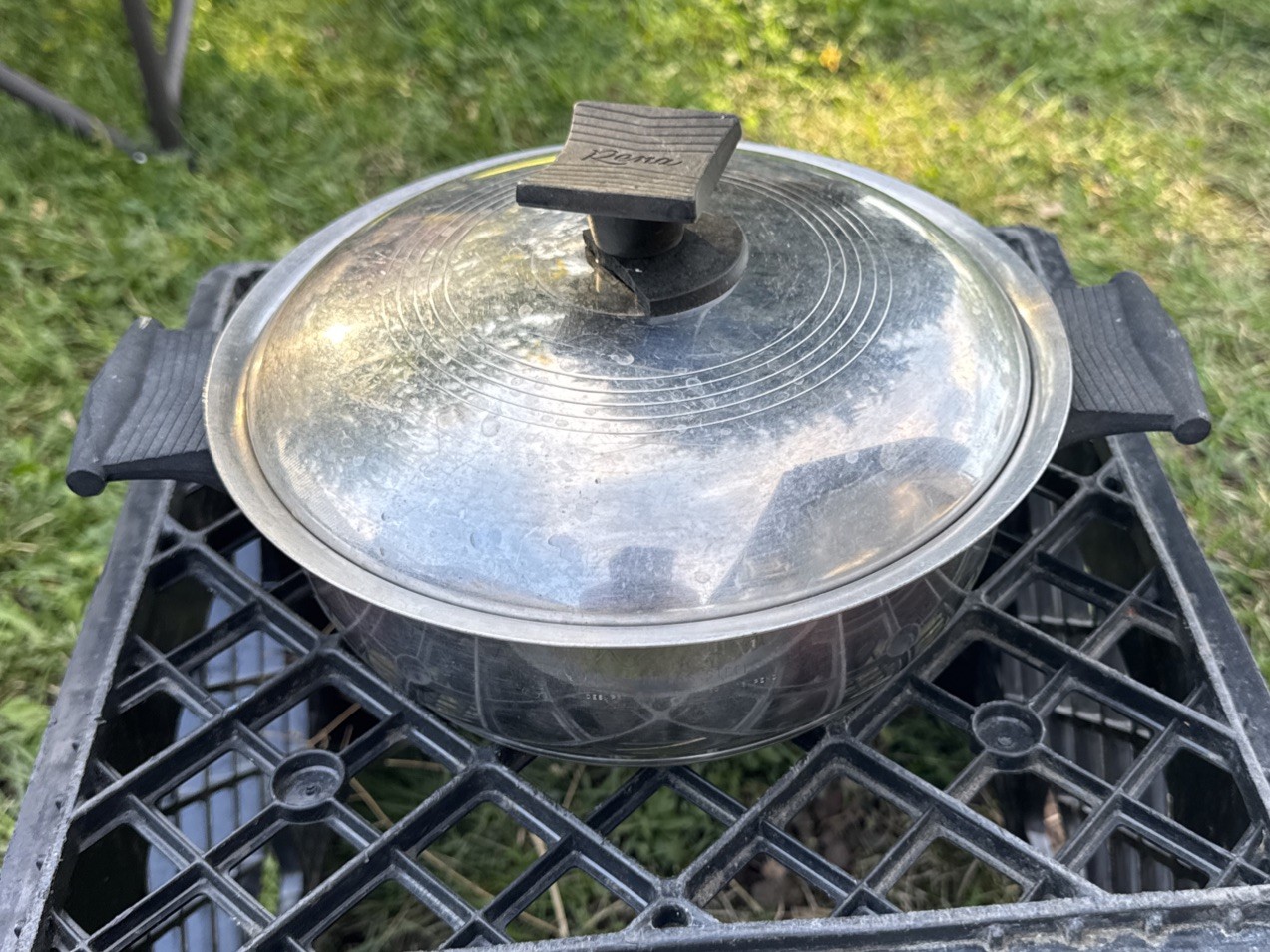 Vintage Rena-Ware 2 Quart Pan & Matching Lid 3 Ply-18-8 Stainless Steel USA