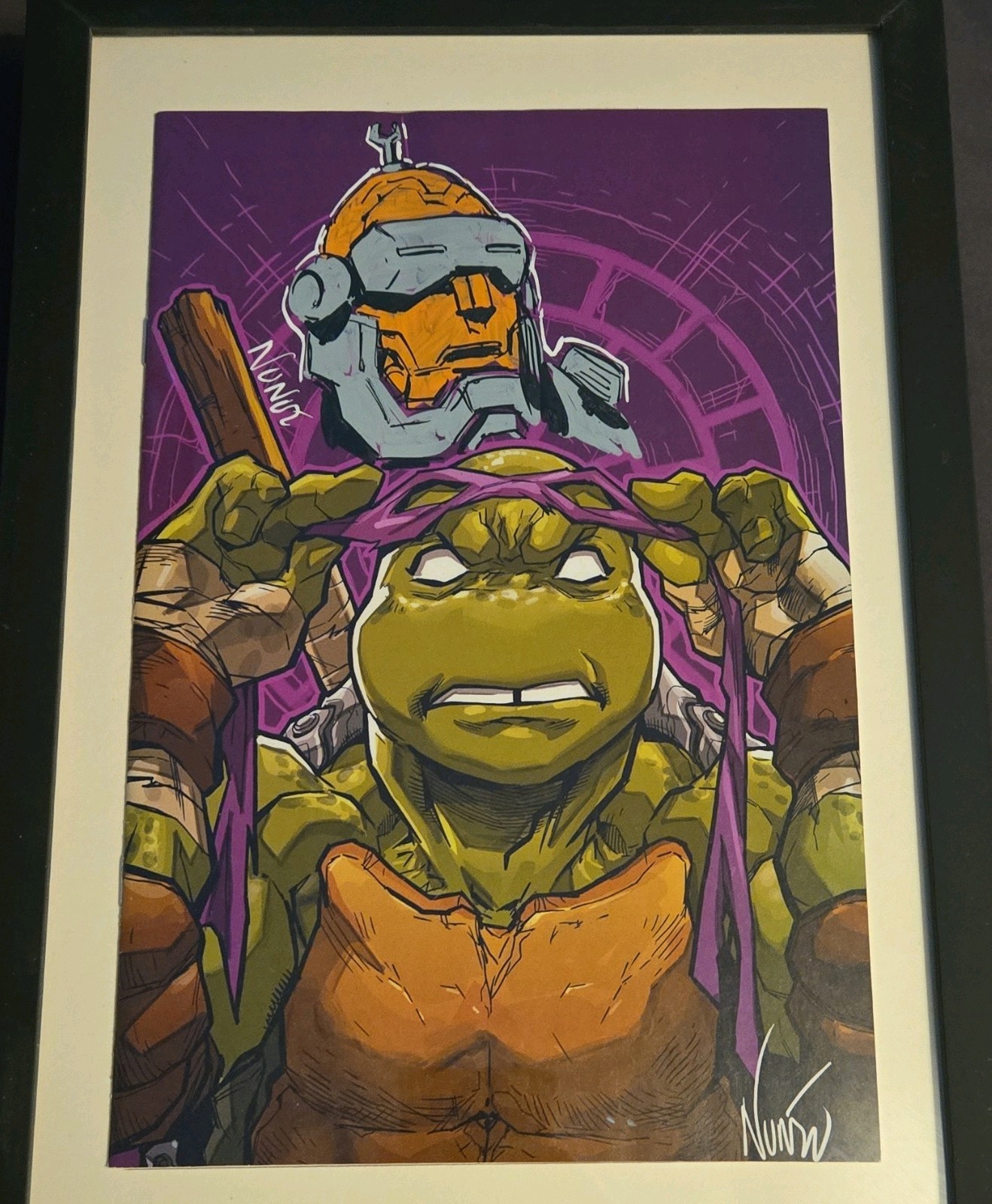 Beautiful TMNT Donatello Virgin Variant Remarqued And Signed By Eddie Nunez Beautiful TMNT Donatello Virgin Variant Remarqued And Signed By Eddie Nunez