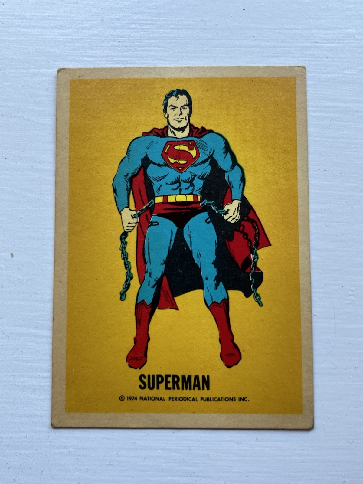 1974 Wonder Bread DC Comics SUPERMAN National Periodicals Vintage Card (Wrinkle)