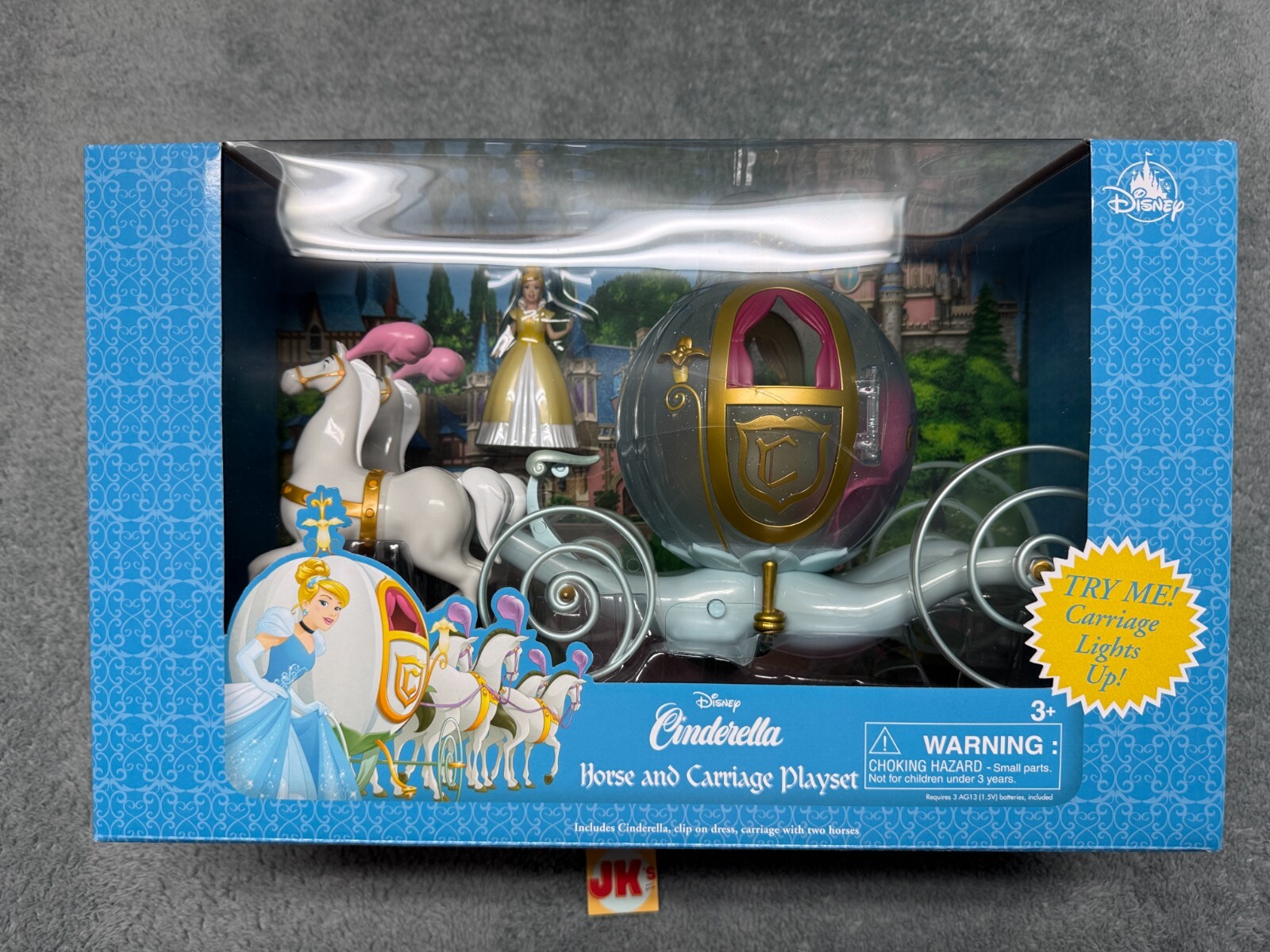 NEW Disney Cinderella Horse And Carriage Playset Toy Light Up Parks
