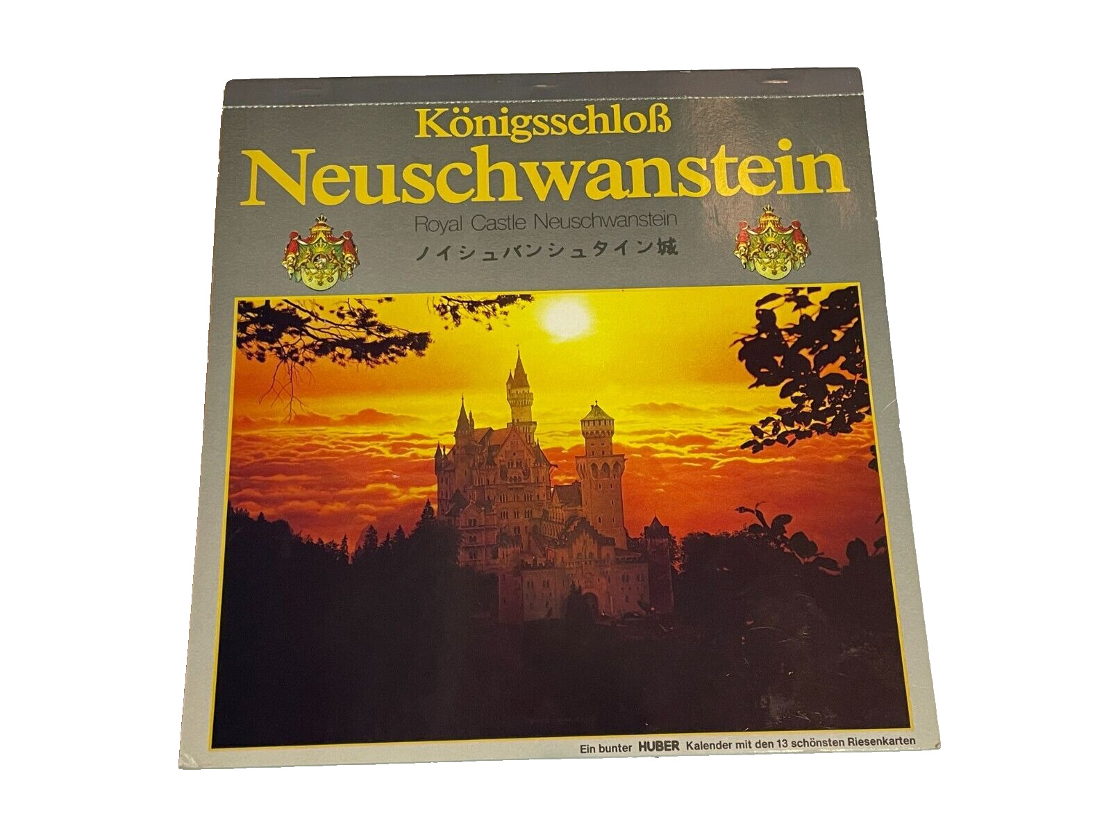 Vintage 1990 Germany Calendar Königsschloss Neuschwanstein Castle Alps Postcards