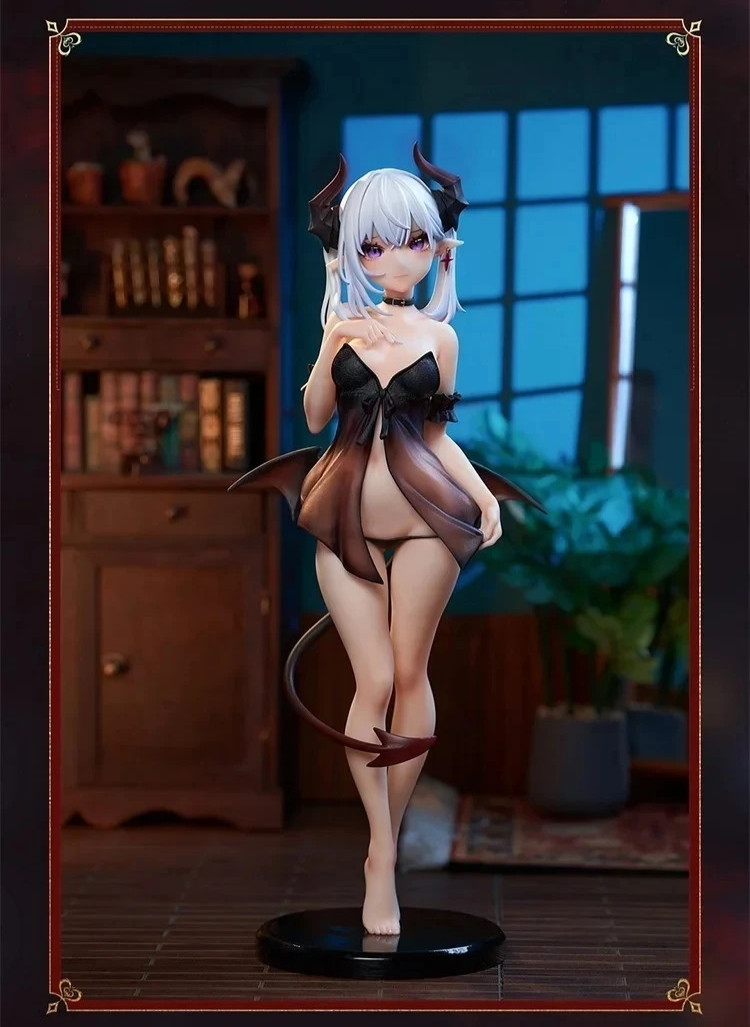28cm Little Demon Lilith Figure PVC Anime Statue Collectible Display Model Toy
