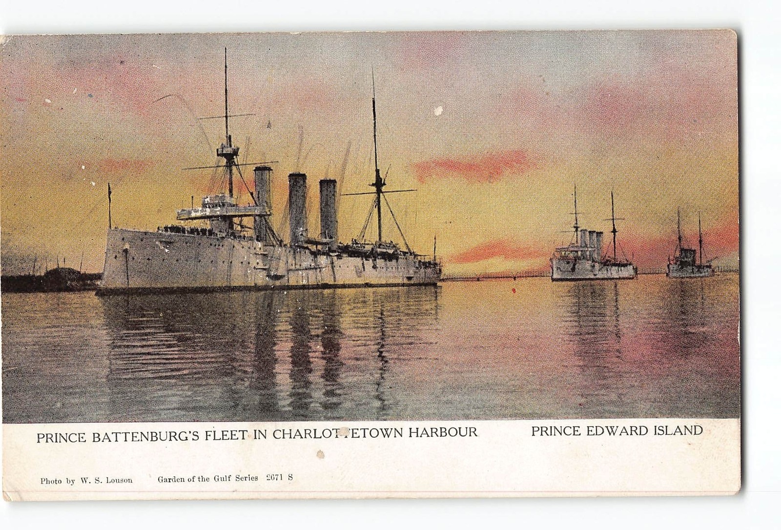 Prince Edward Island Canada Postcard 1907-1915 Prince Battenburgs Fleet