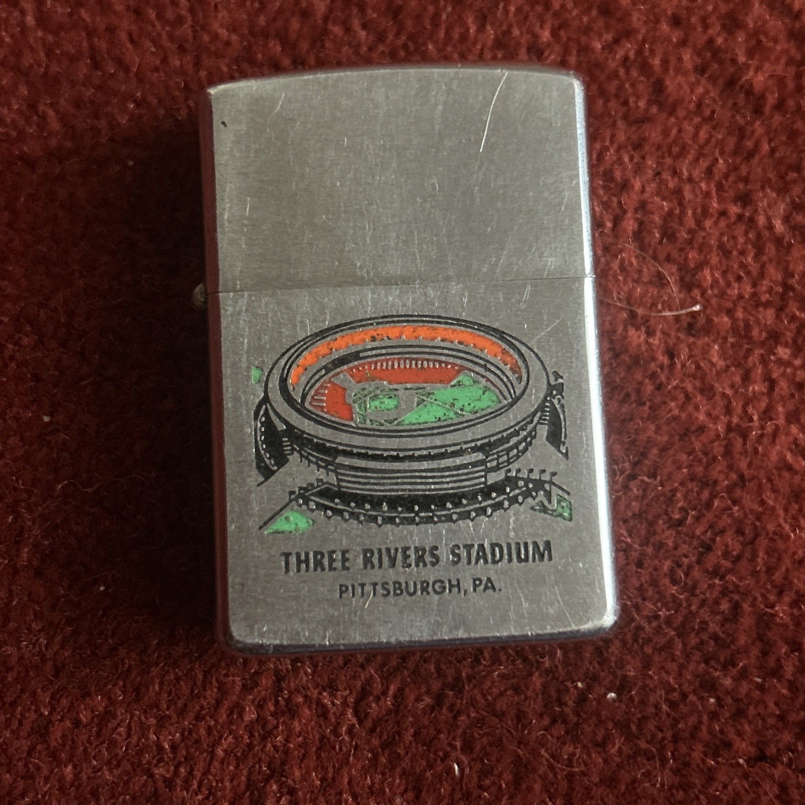 Three Rivers Stadium Pittsburgh Pa Zippo Lighter Old Home Pirates Steelers READ