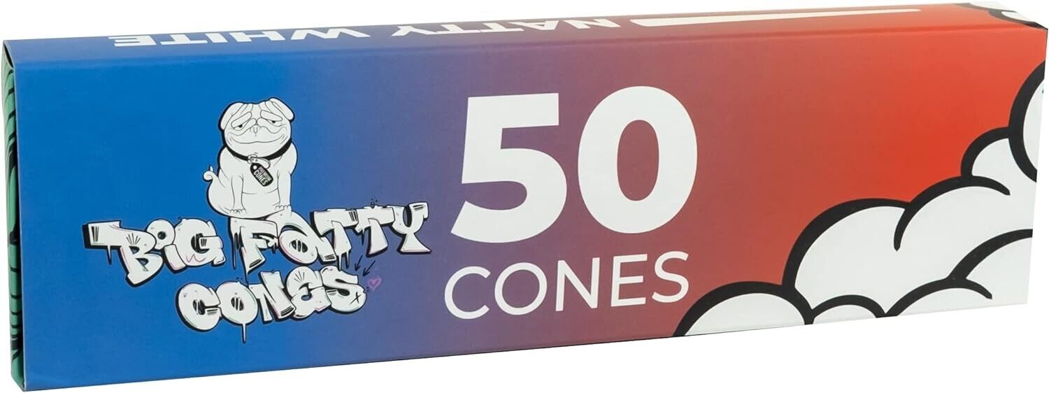 Big Fatty Cones - Pre Roll Cones | Natural White Unbleached Rolling Papers