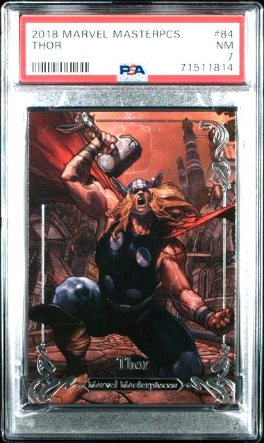 2018 Marvel Masterpieces Tier 4 /99 Thor PSA 7