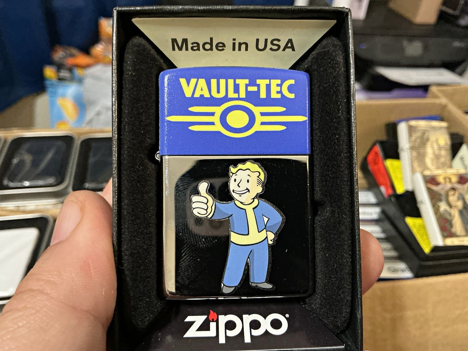 Zippo Vault-Tec Fallout Vault Boy Lighter Made in USA - Fallout Vault Boy