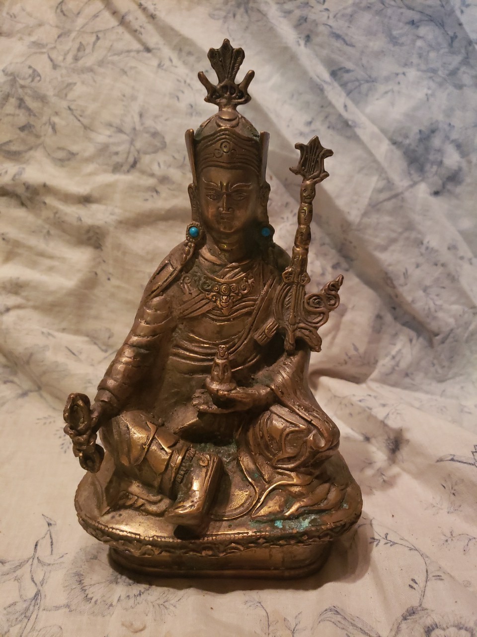 Guru Rinpoche Padmasambhava in Bronze from Tibet