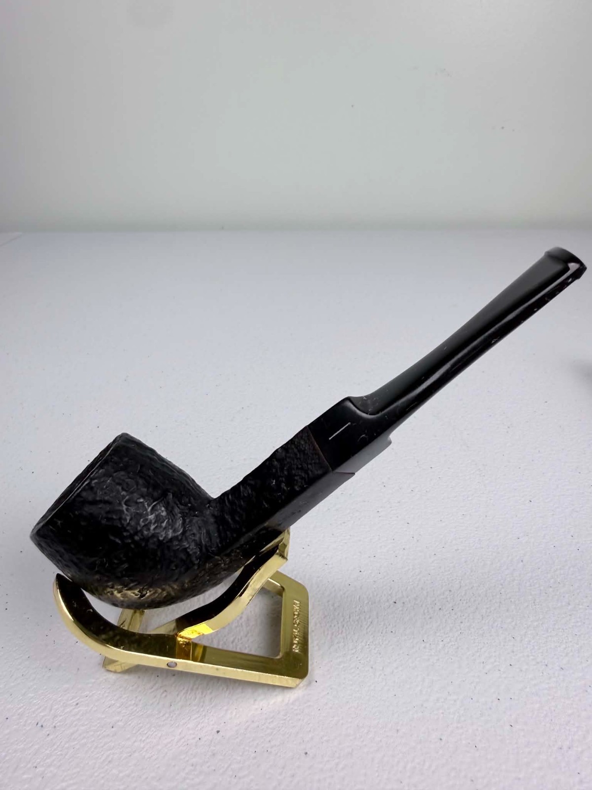 Vintage Wally Frank White Bar Briar Tobacco Pipe Rusticated Estate 5.5\
