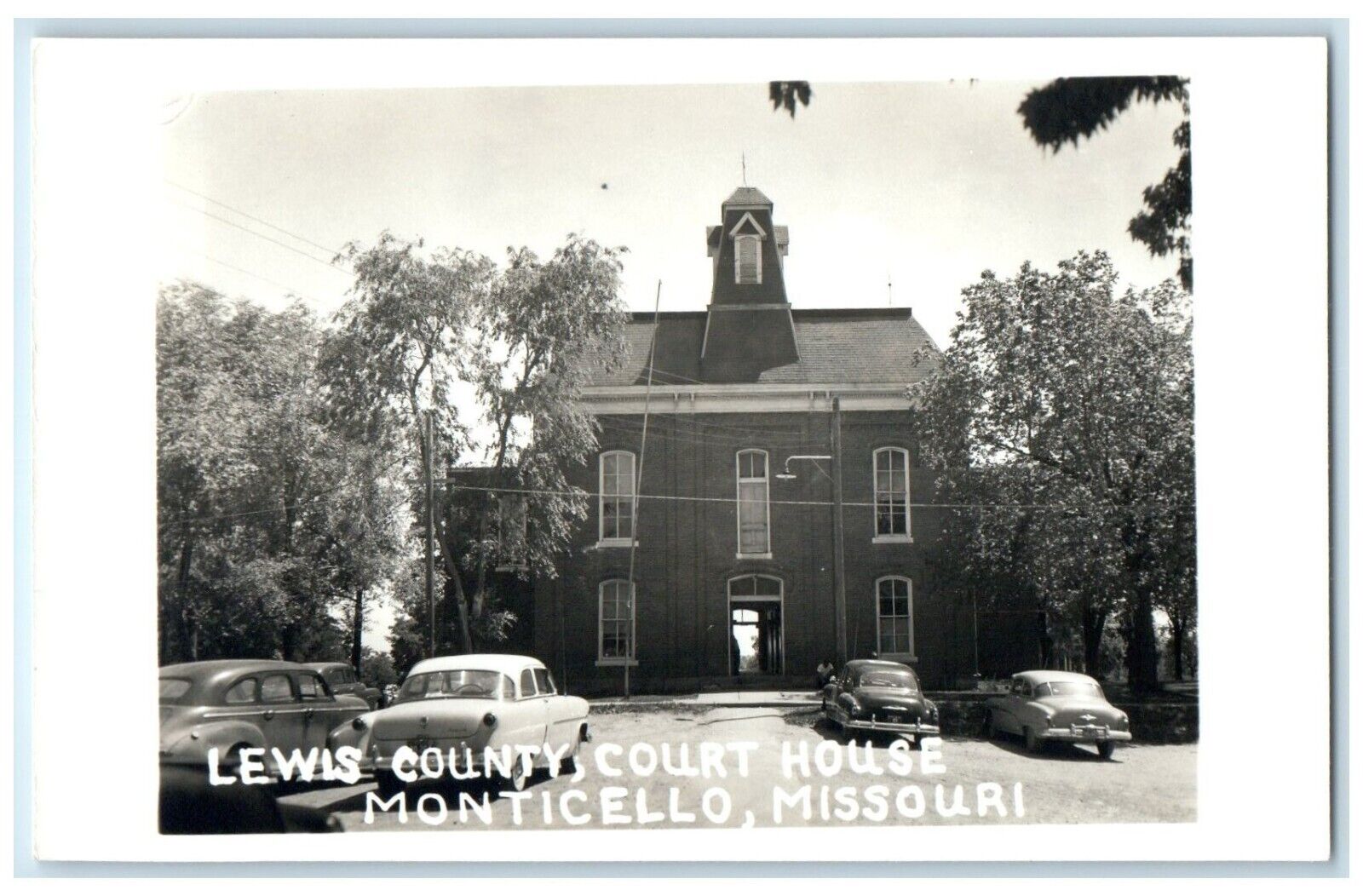 c1950's Lewis County Court House Monticello Missouri MO RPPC Photo Postcard