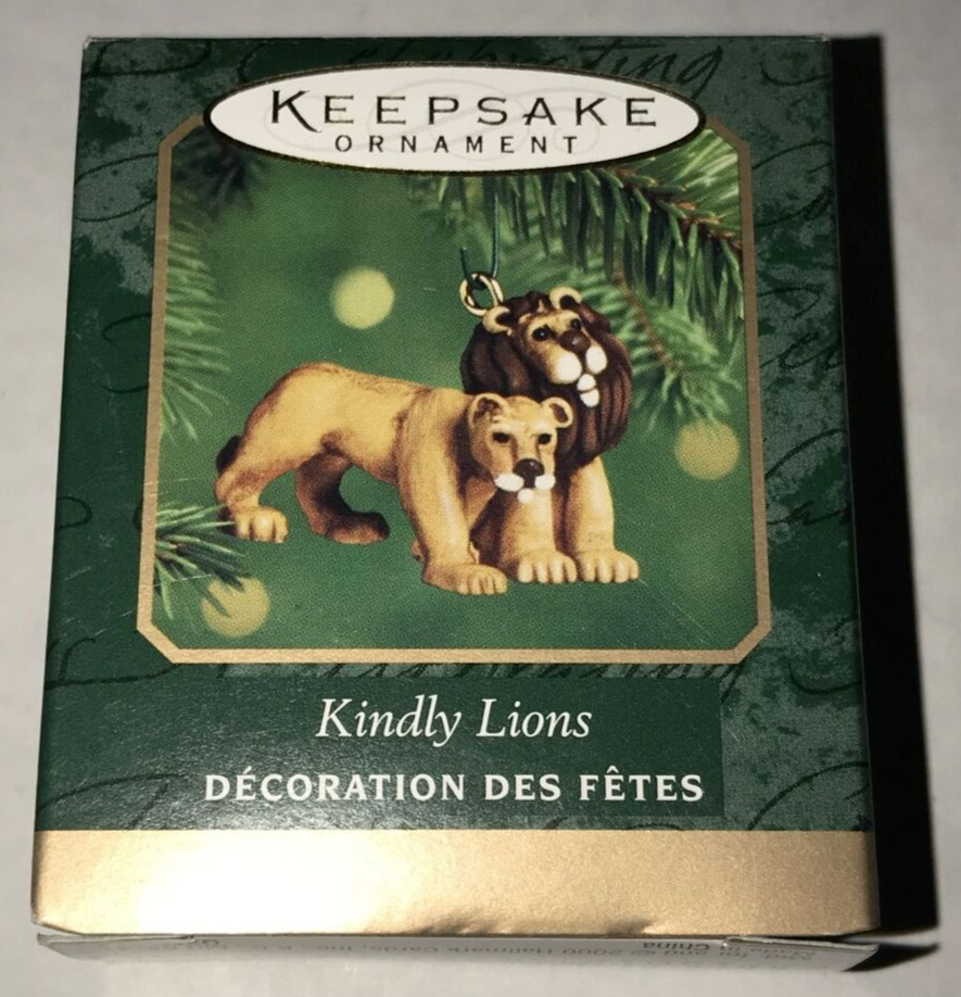 Hallmark Keepsake Christmas Ornament Kindly Lions Miniature Noah\'s Ark 2000