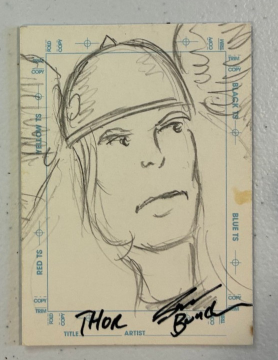 1998 SkyBox Marvel Creator's Collection Sketchagraph Thor by Steve Bunche Sketch
