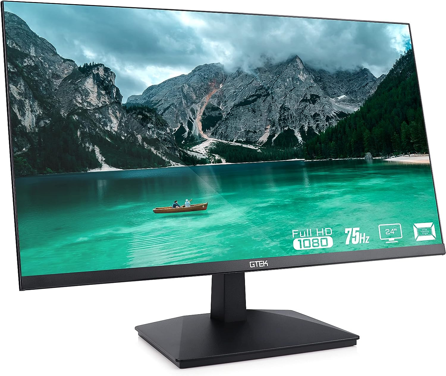 24 Inch 75Hz Computer Monitor Frameless, FHD 1080P LED Display, Office Professio