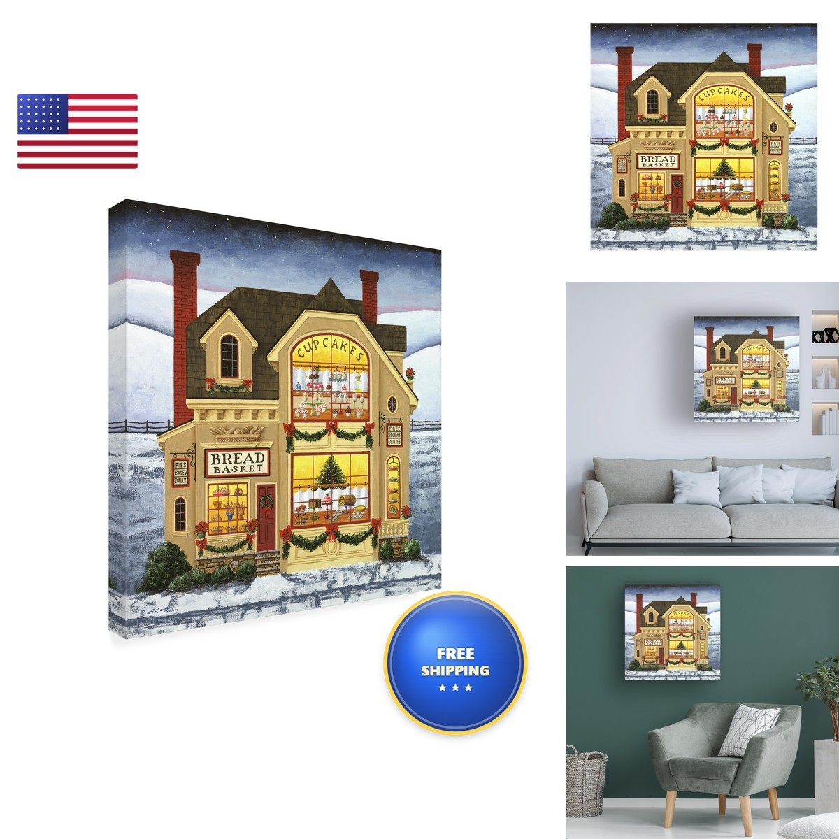 Trademark Fine Art Wrapped Canvas Wall Art - Art - 18x18 GRL02625-C1818GG