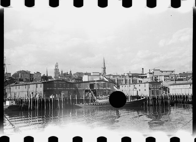 Photo:Gloucester Massachusetts Waterfront 1937 Harbor Fishing Boat Docks