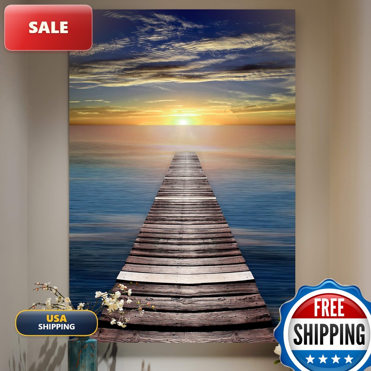 Renditions Gallery Canvas Wall Art Calm Caribbean Dusk 32 Renditions Gallery Canvas Wall Art Calm Caribbean Dusk 32