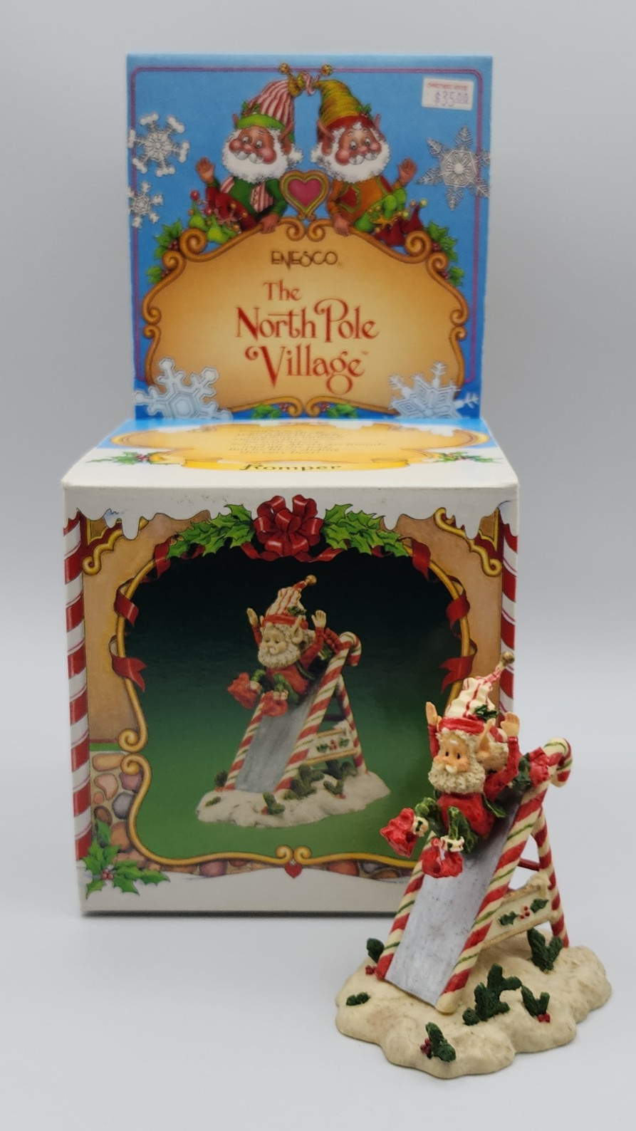 Enesco The North Pole Village Elf Romper 871427 Sandra Zimnicki Orig Box