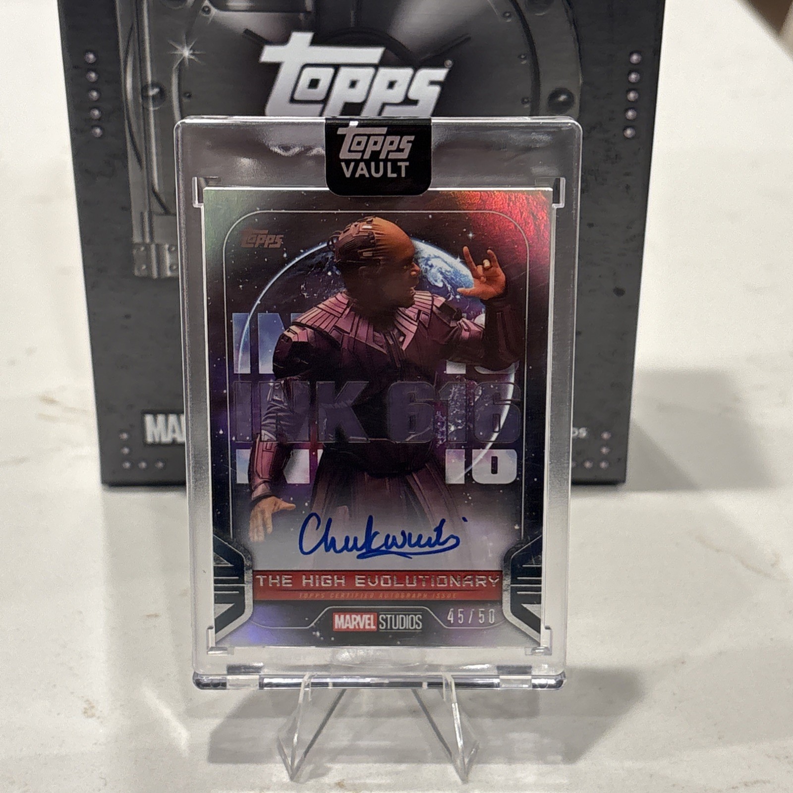 2026 Topps Marvel Vault INK Chukwudi Iwuji High Evolutionary Auto /50