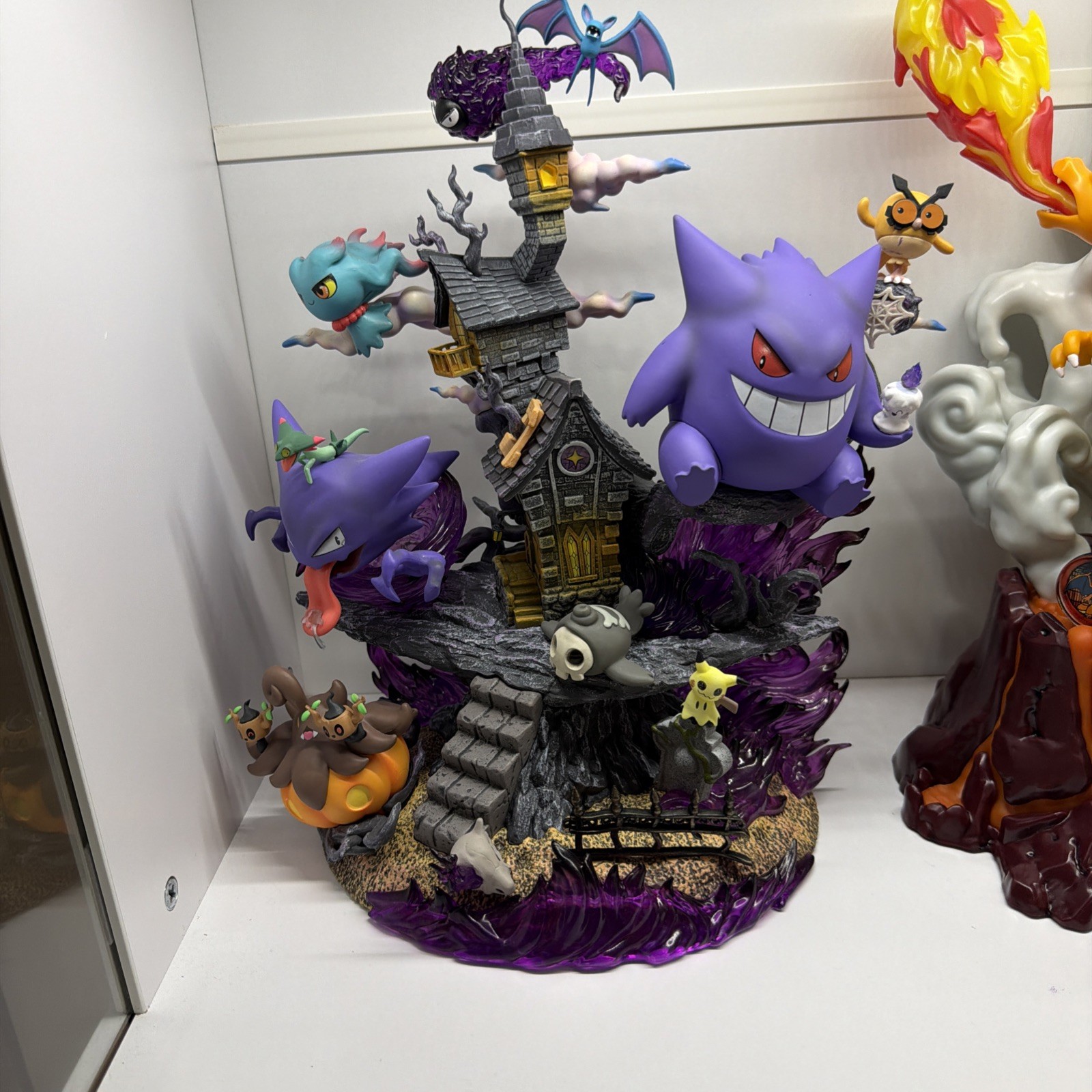 31cm Gengar Evolution Family Figure – Haunter & Gastly PVC Anime Statue W/B