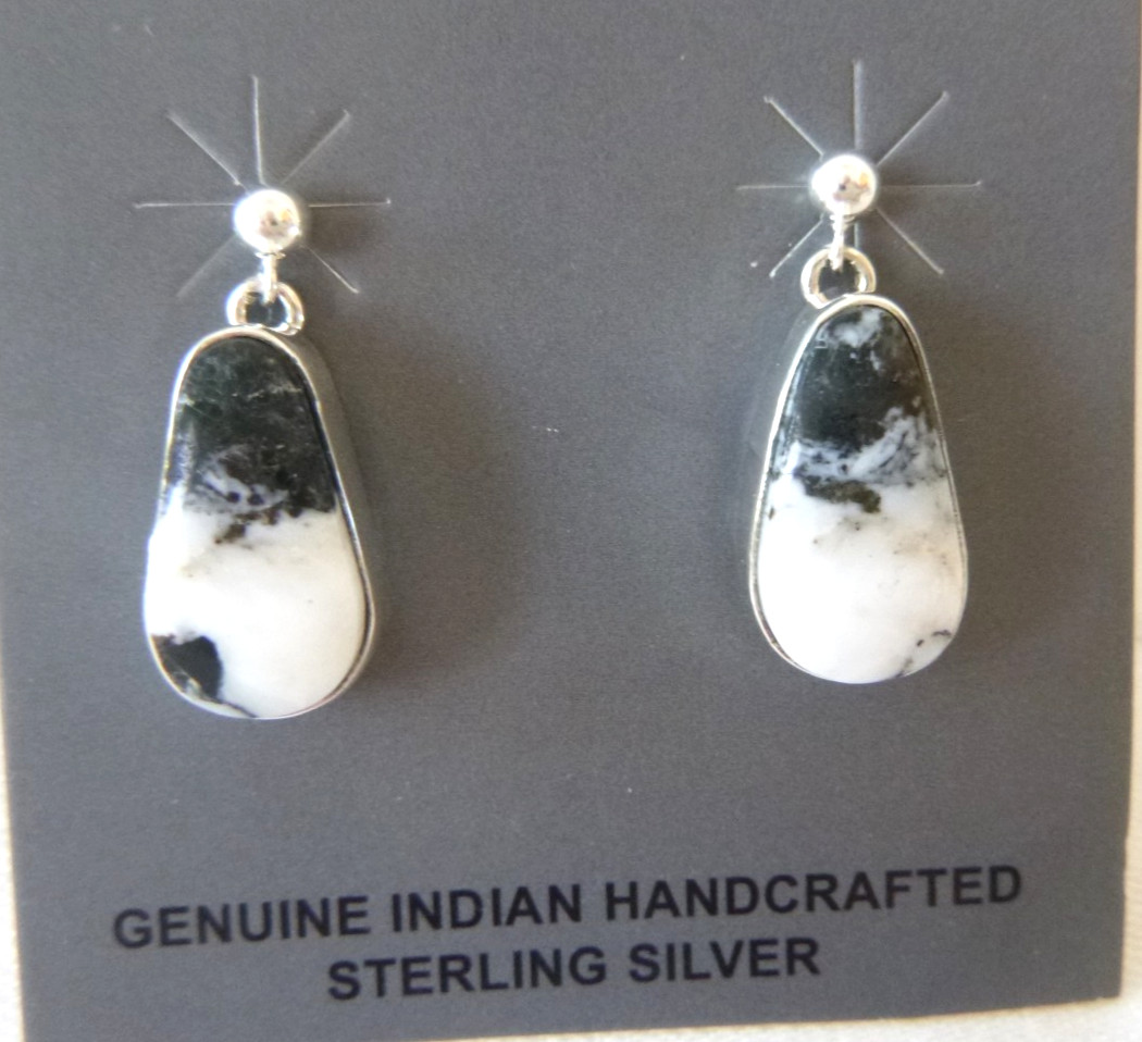 Tricia Smith Navajo Signed White Buffalo Dangle 1\