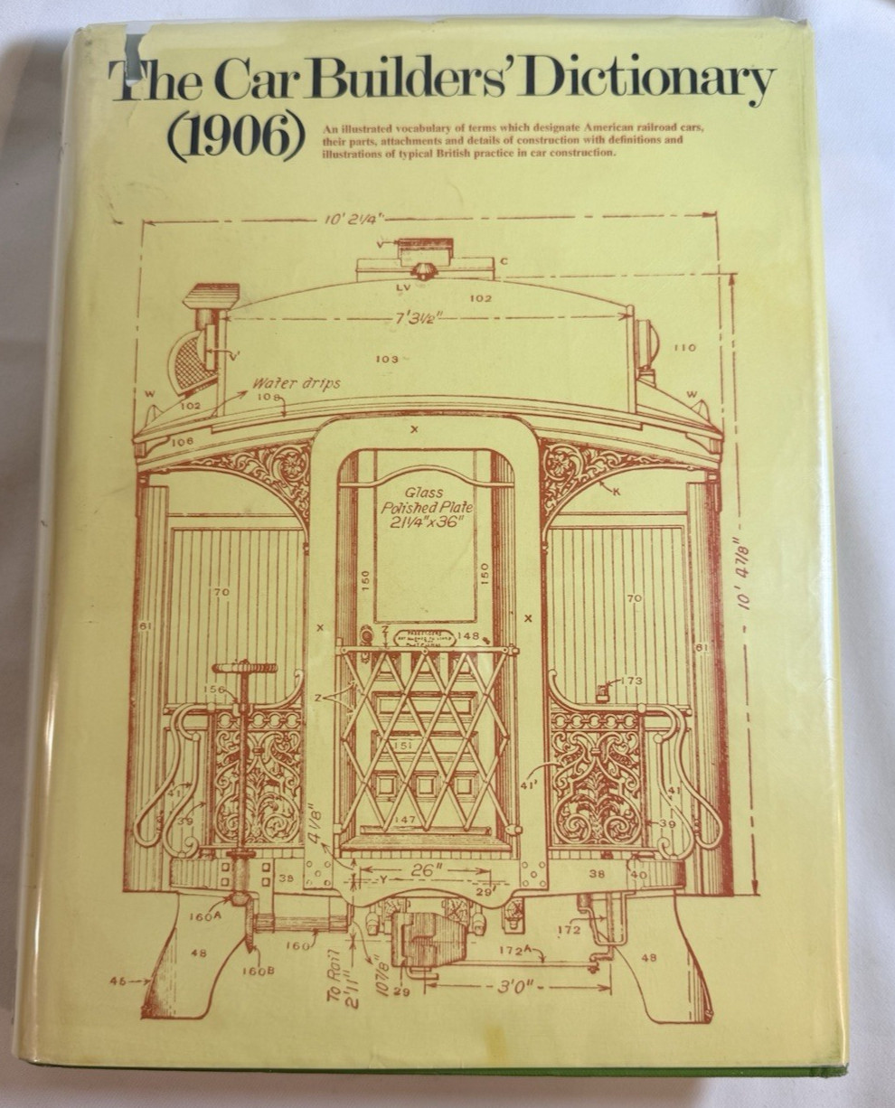 The Car Builders Dictionary (1906) Railroad Reference 1971 Reprint HCDJ