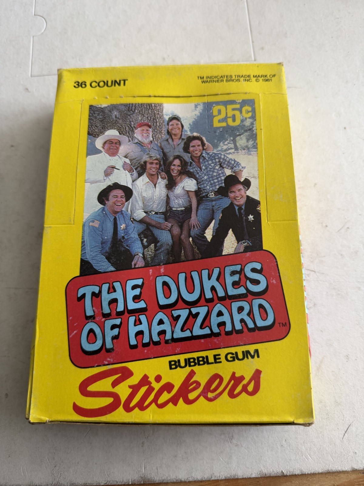 1981 Donruss The Dukes of Hazzard Box -  36 Unopened Wax Packs