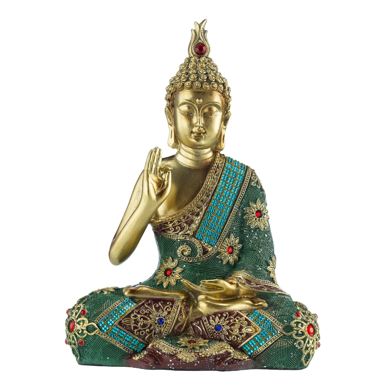 SINT Buddha Statue Figurine for Home Decor Zen Sitting Meditating Sculpture B...