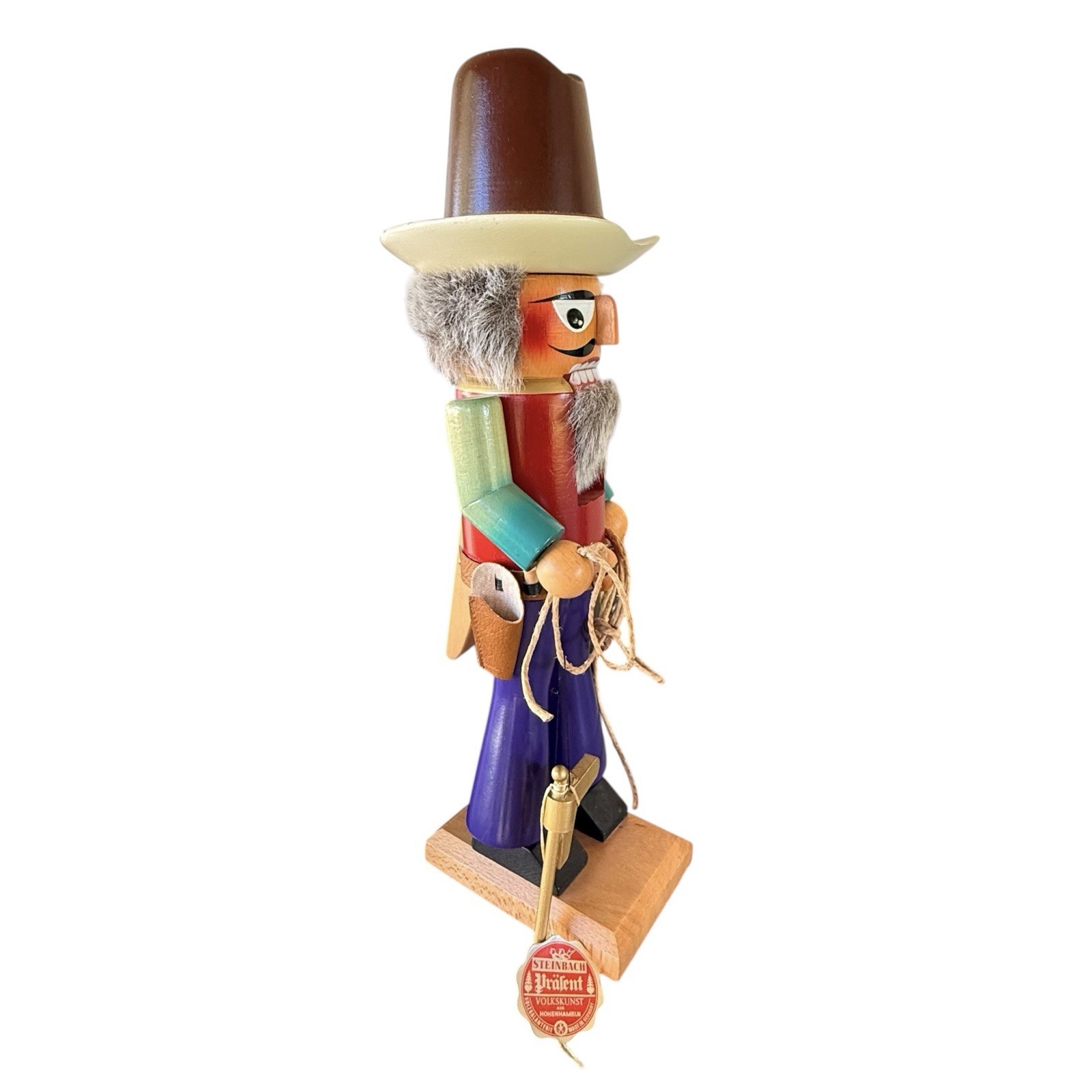 Vintage Steinbach Cowboy Nutcracker Wooden German Germany Volkskunst Western