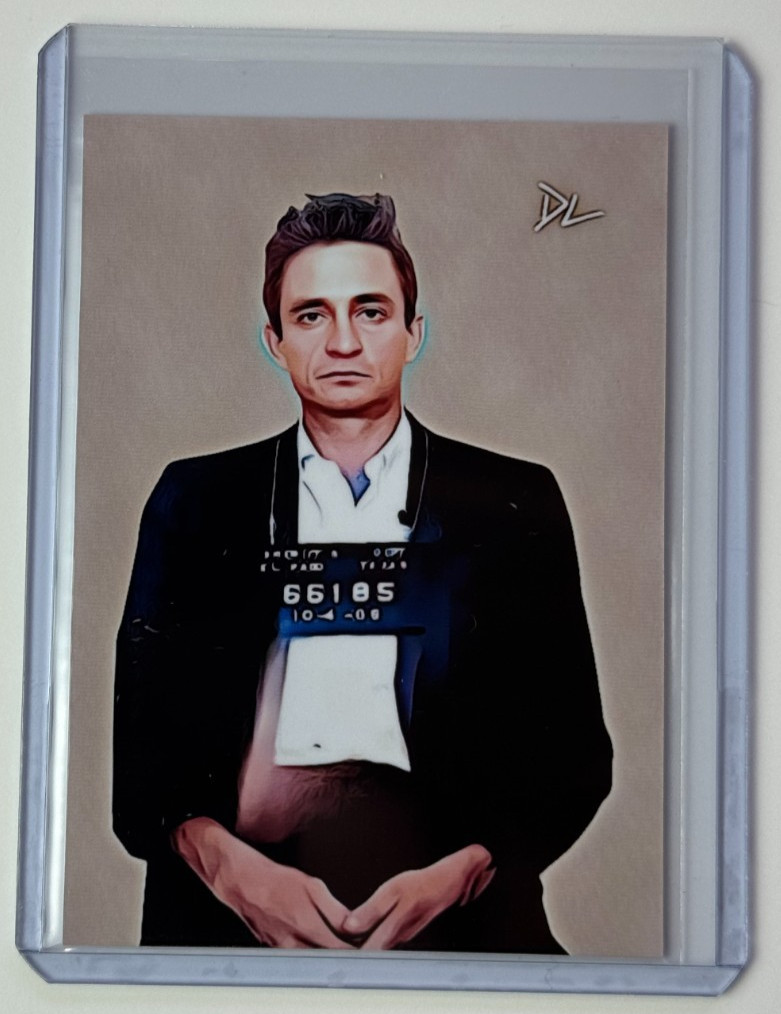 Johnny Cash Limited Edition Artist Signed “Mugshot” Trading Card 6/10