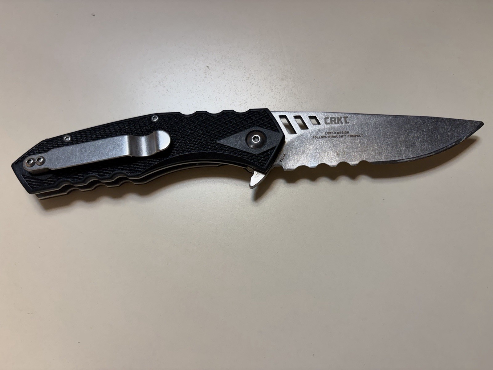 CRKT Ruger Follow-Through Compact R1704 Folding Knife Lerch Design Serrated EDC