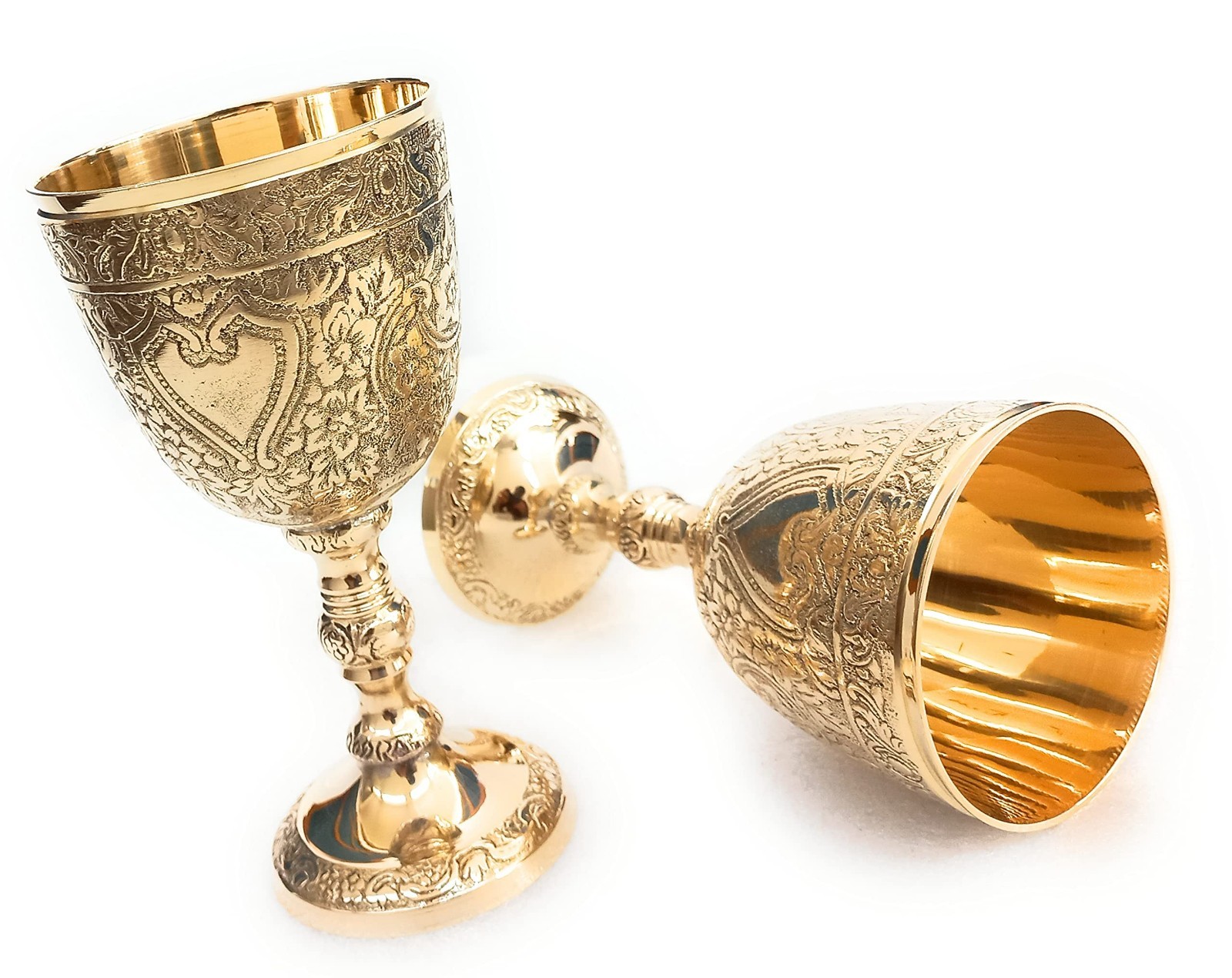 Vintage Medieval Goblet - Solid Brass 6 Vintage Medieval Goblet - Solid Brass 6