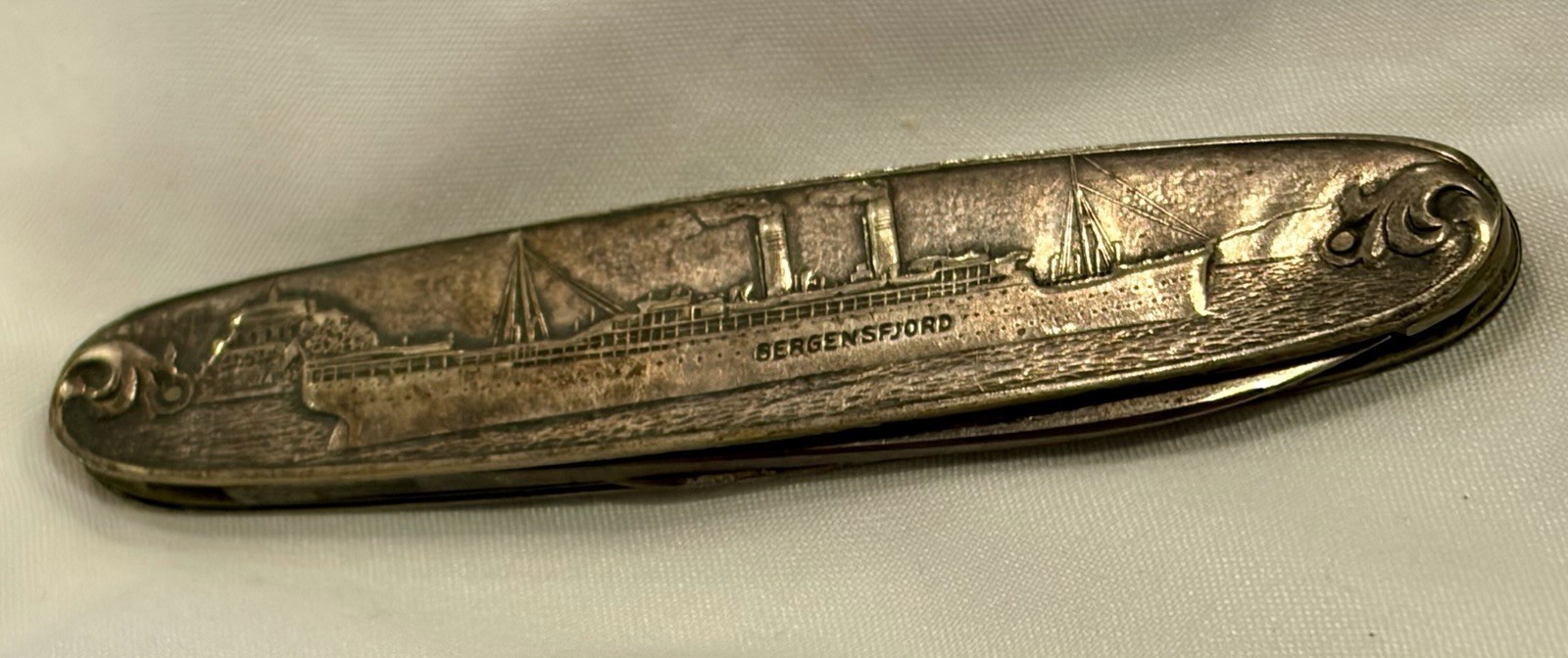 Vintage 1920s 30s G Felix Souvenir  Bergensfjord Norwegian American Line Knife