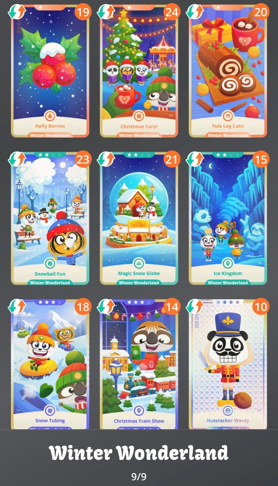 Wewards Collection Digital Card Complete Vintage Chapter Winter Wonderland 1-9 Wewards Collection Digital Card Complete Vintage Chapter Winter Wonderland 1-9