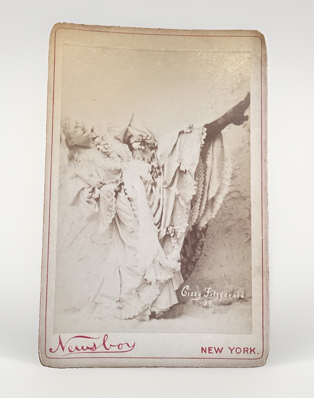 Antique 1890s Cissy Fitzgerald Newsboy Tobacco Premium Cabinet Card Photo
