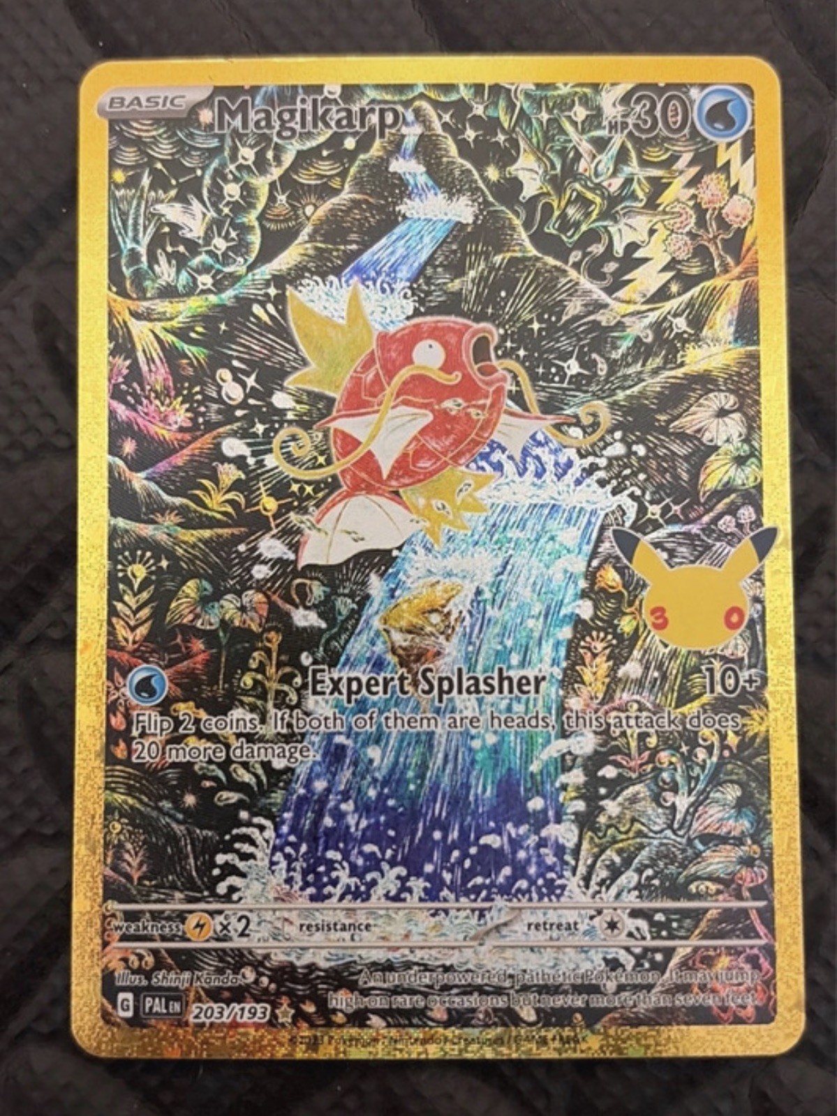 2026 Pokemon 30th Anniversary Magikarp 203/193 Sv02: Paldea Evolved Holo