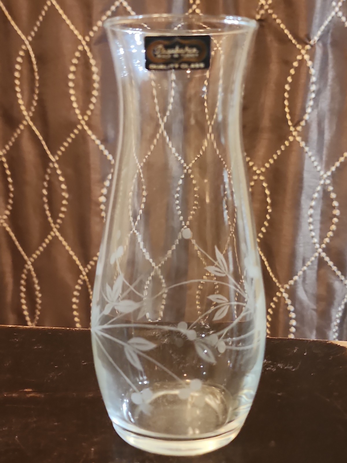 Vintage Pasabahce Floral Etched Glass 7\