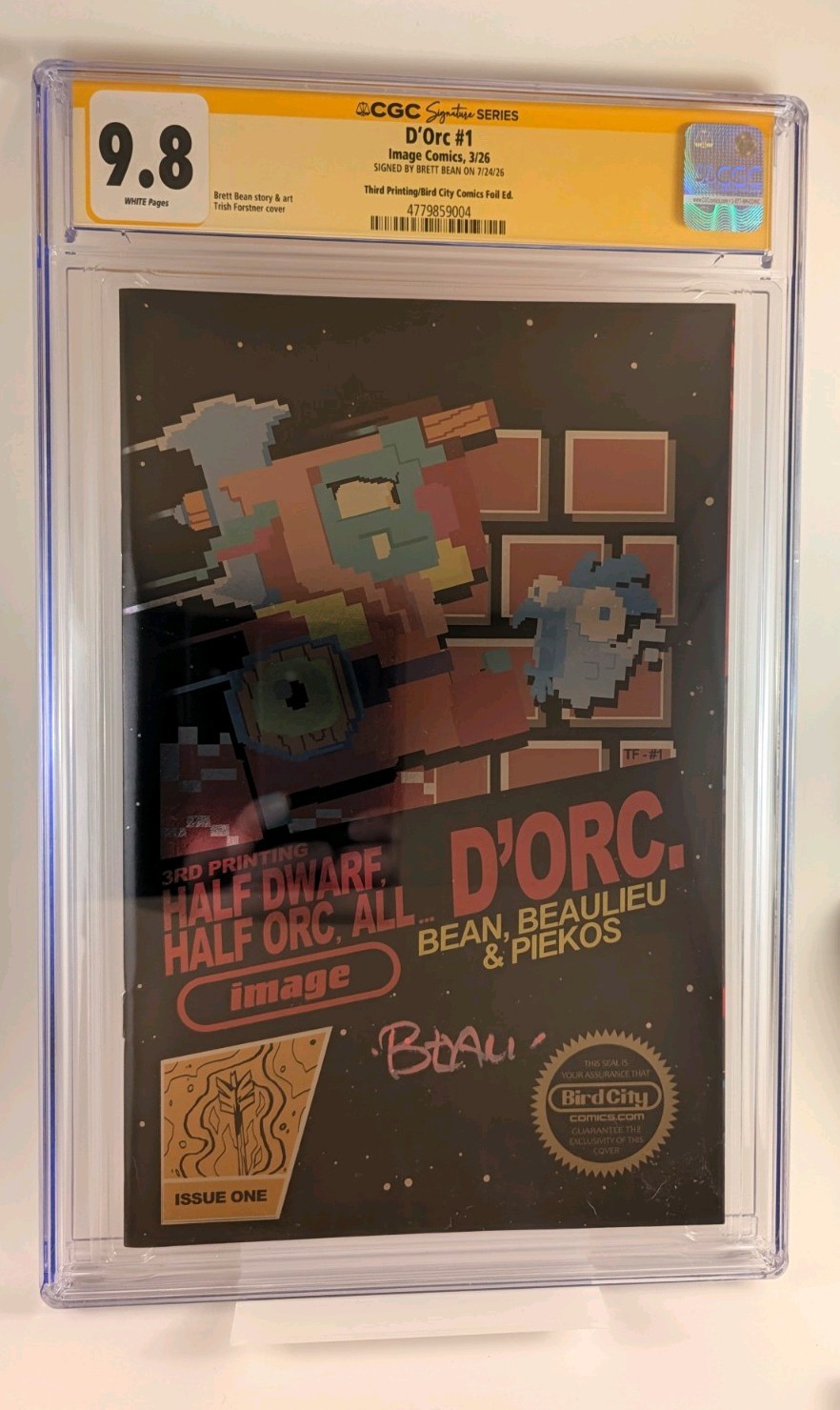 D\'Orc 1 Forstner 8-bit Mario Foil Cover CGC SS 9.8 Brett Bean Signed Image 2026 D\'Orc 1 Forstner 8-bit Mario Foil Cover CGC SS 9.8 Brett Bean Signed Image 2026