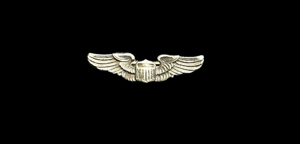 Vintage WW2 United States Pilot Wings Miniature Brooch Badge Pin