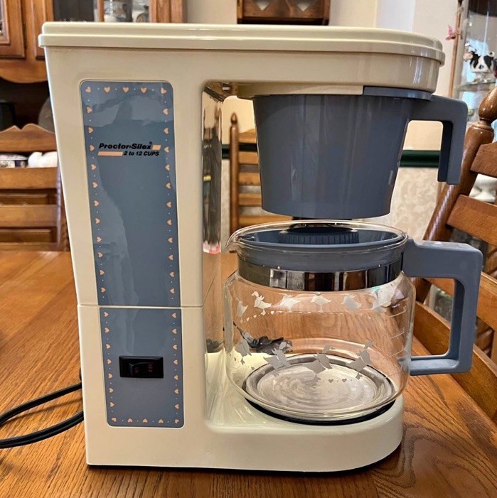 Proctor-Silex Coffee Maker & Pot Country Goose / Geese Marmalade Blue Tested
