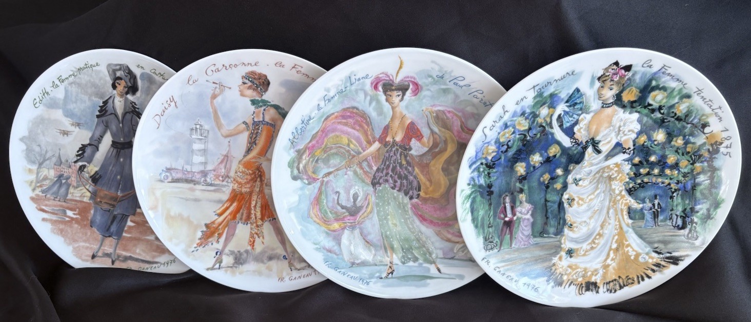 Henri d'Arceau Limoges Plates Set of 4 