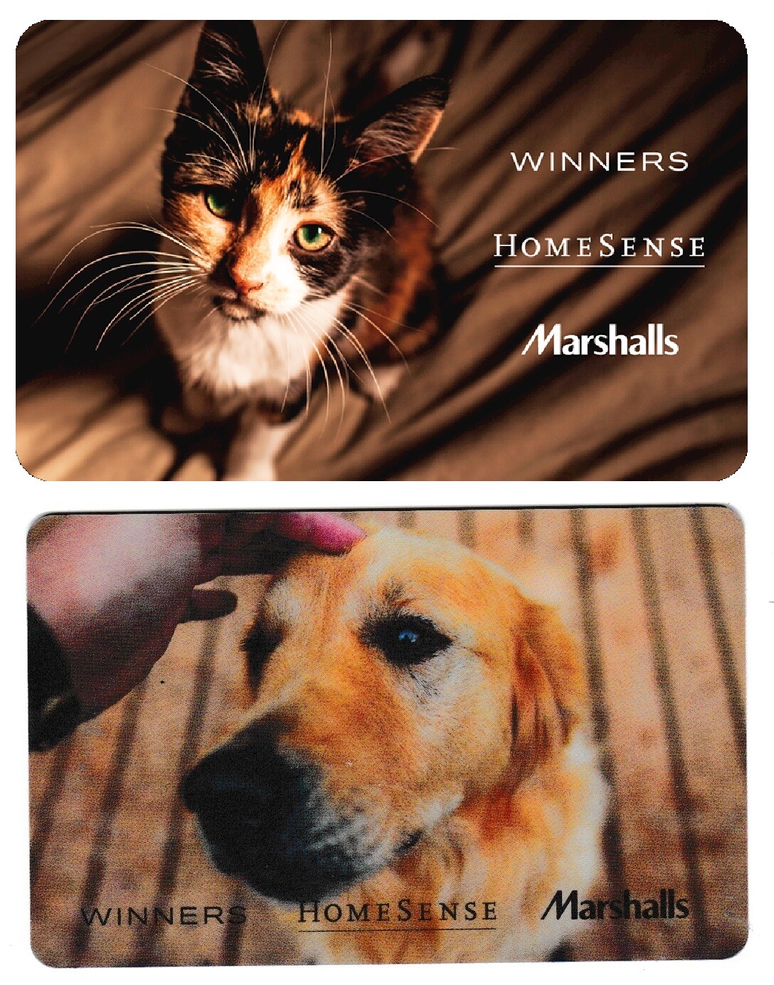 gift cards WINNERS MARCHALLS HOMESENCE collectible Canada no value