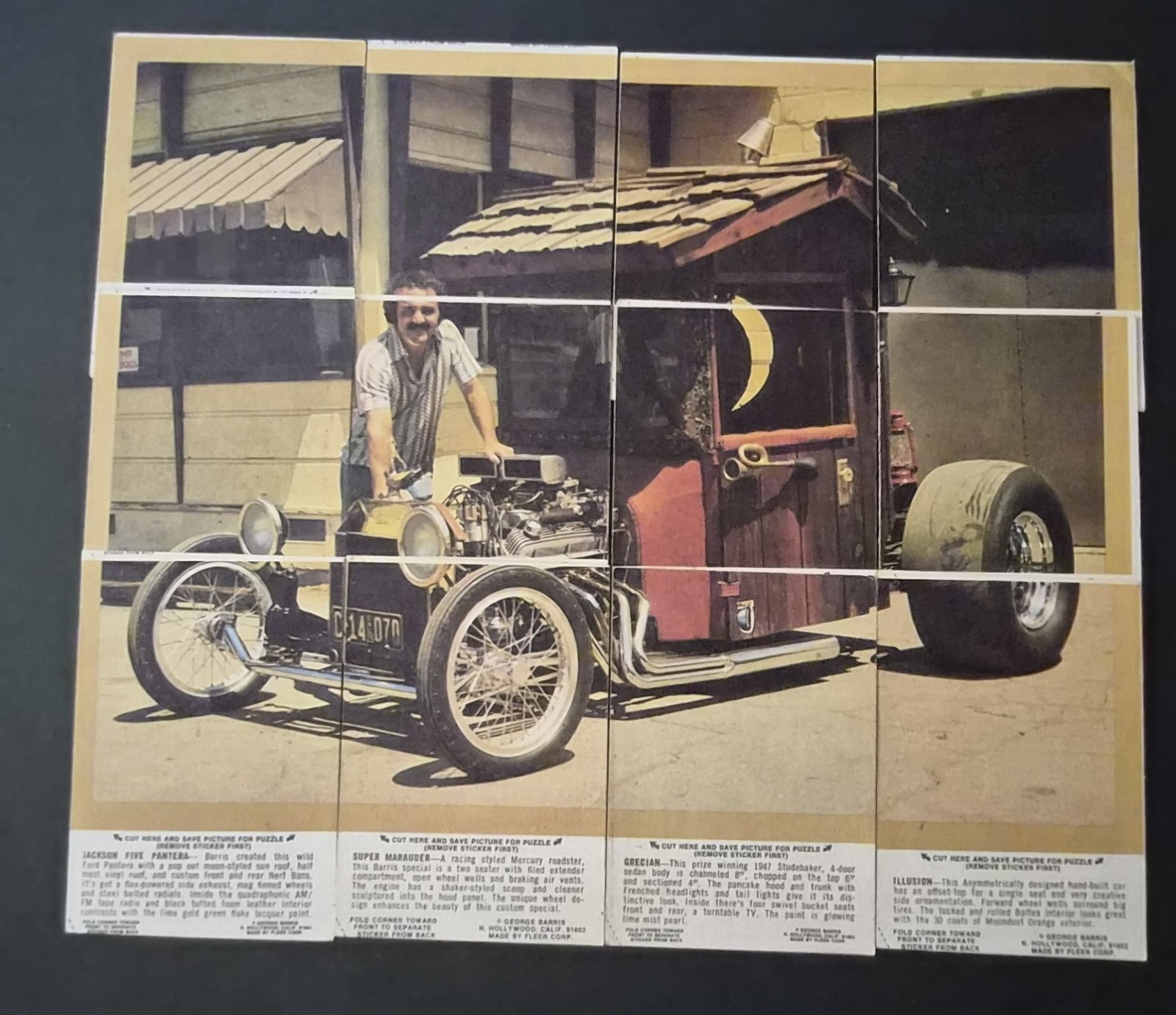 1975 Fleer Kustom Cars Complete Series 1, 2 & 2 Puzzles George Barris Card Set 1975 Fleer Kustom Cars Complete Series 1, 2 & 2 Puzzles George Barris Card Set