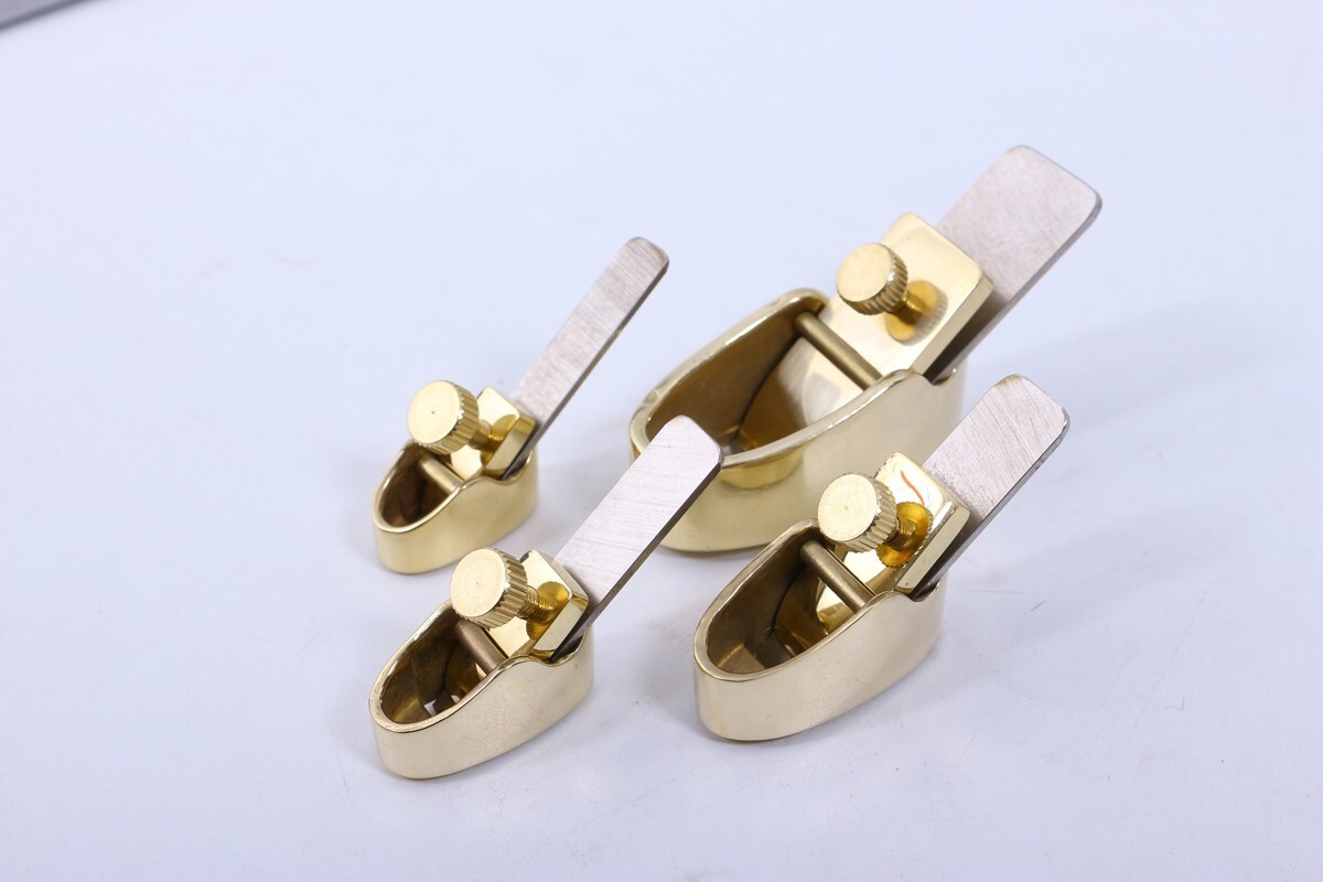 4 PCS Brass Mini Planes Set with Steel Blade for DIY Violin Viola Wooden 4 PCS Brass Mini Planes Set with Steel Blade for DIY Violin Viola Wooden