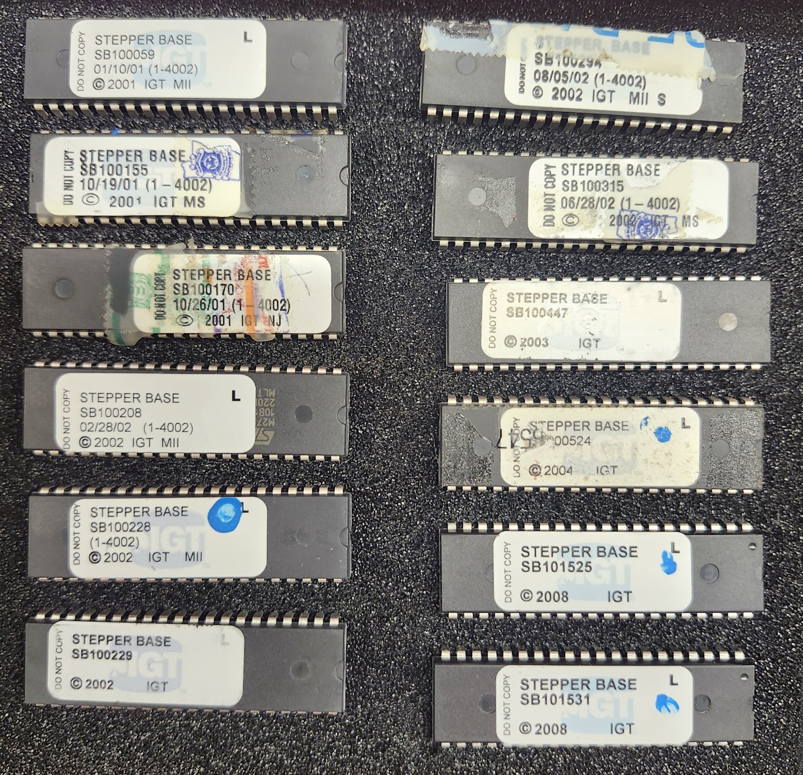 IGT S2000 Lot of 12 SB Software eproms ALL DIFFERENT TITLES, See Description