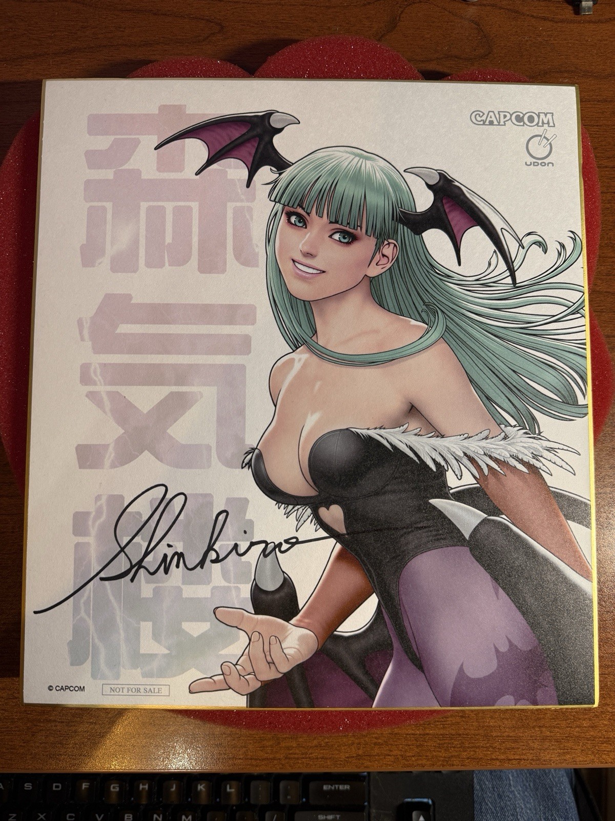 UDON Shikishi SIGNED By Shinkiro (Morrigan) Capcom Darkstalkers SDCC 2026