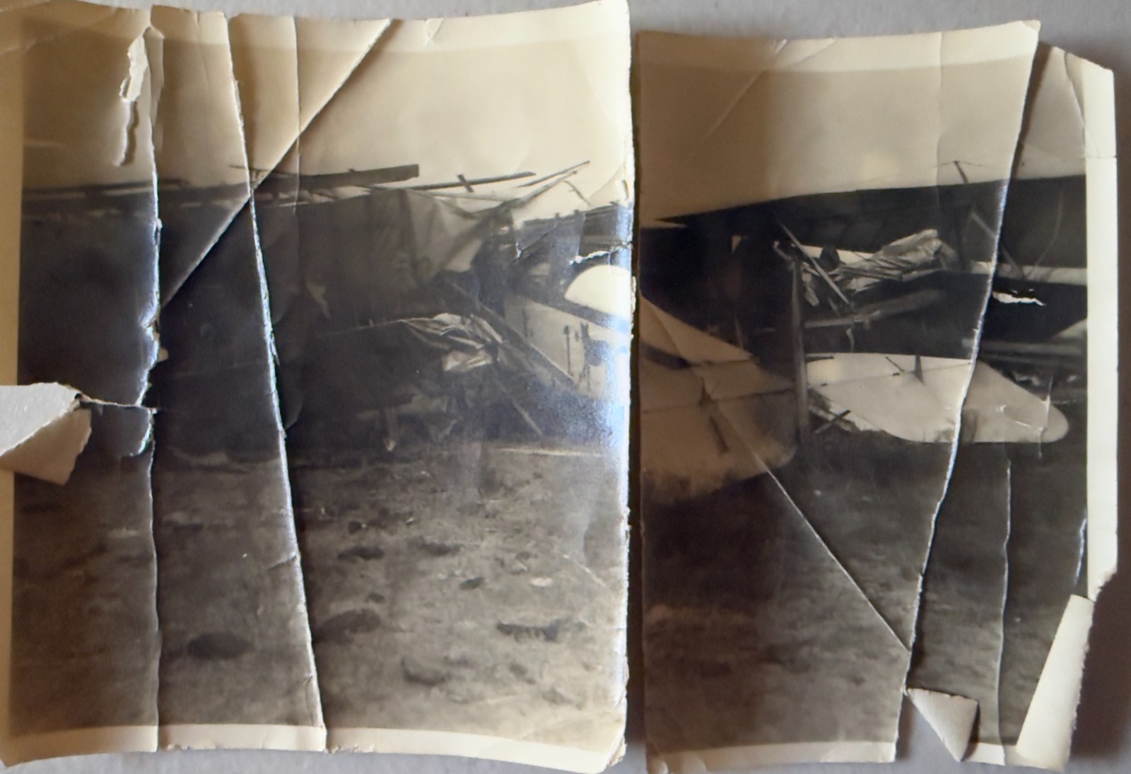 WWI Era Vintage Photo Early Military Aircraft Biplanes Cat Nose Art Antique Avia